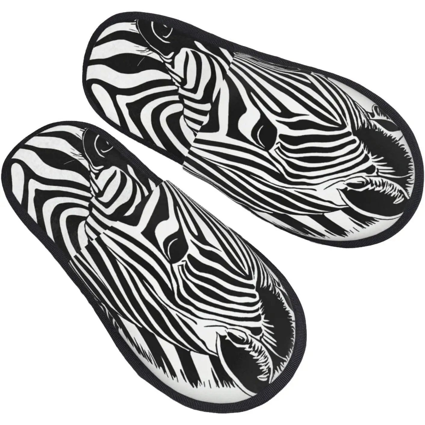 Zapatillas peludas con estampado de cebra para otoño e invierno, zapatos cómodos para casa, portátiles para viajes en hotel, regalos para mujeres y hombres
