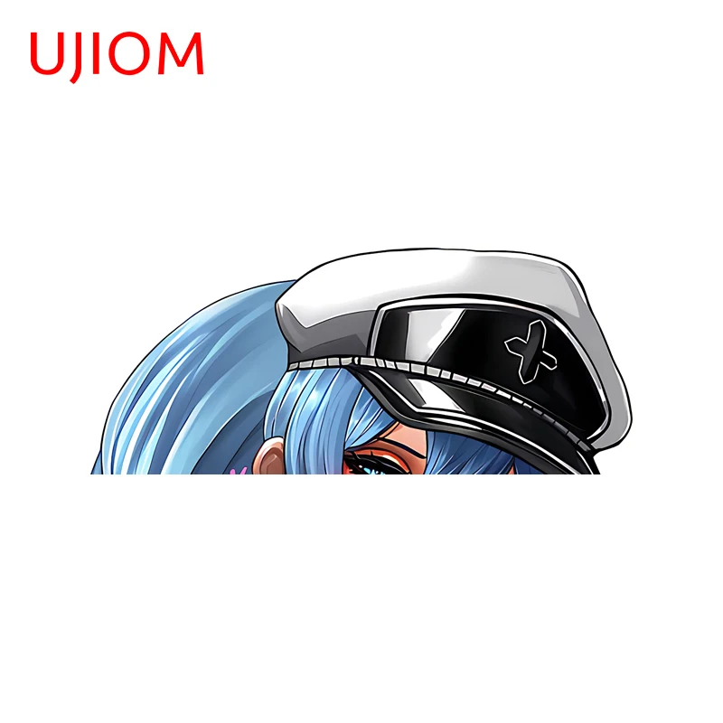 UJIOM Esdeath Standing Posture Graphics Wall Sticker Premium Amusing Design Adhesive Decal Refrigerator Hardcore Decoration