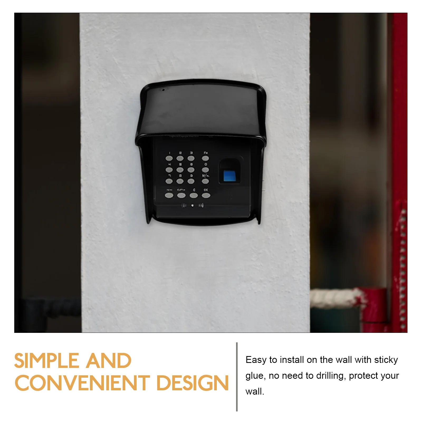 1Pcs Door Access Control Machine Waterproof Cover Thick Splash Proof Rainproof Protective Shell for Outdoor Indoor Use