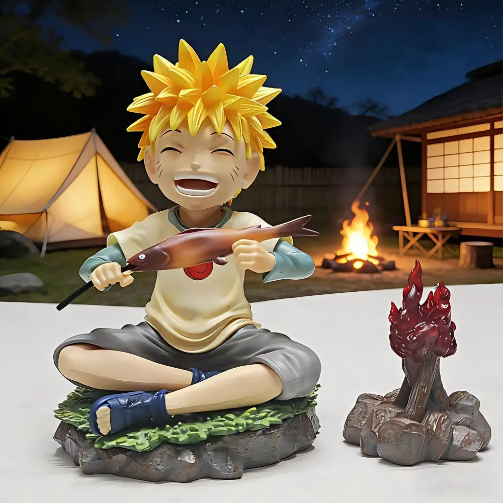 Beliebte Artikel Naruto GK Fisch Essendes Naruto Spiral-Naruto-Szene Handgefertigtes Modell Desktop-Ornament Obito Anime-Geschenk