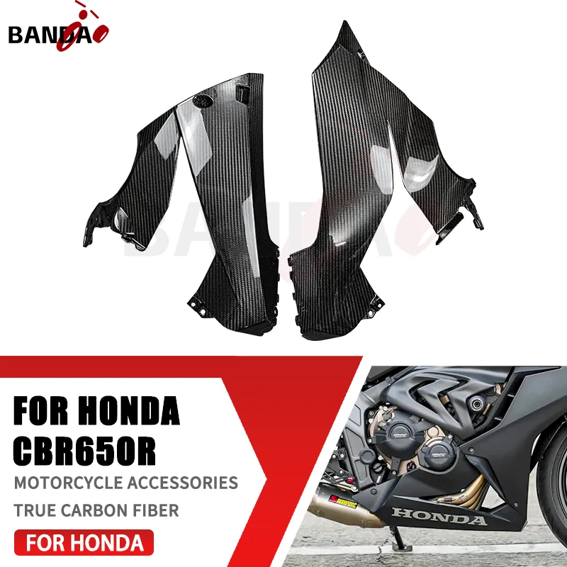 

For HONDA CBR650R 2017 2018 2019 2020-2023 100% 3K Pure Carbon Fiber Motorcycle Accessories Lower spoiler, fairing kit