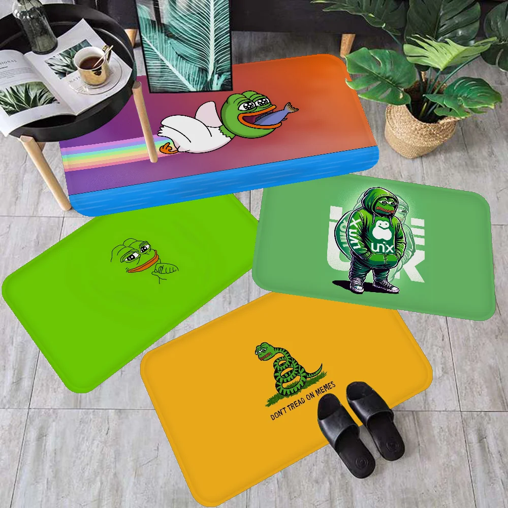 S-Sad F-Frog Floor Mat INS Style Soft Bedroom Floor House Laundry Room Mat Anti-skid Bedside Area Rugs