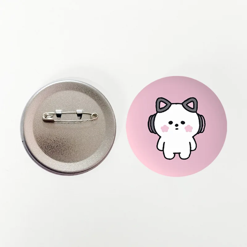 Kawaii Chaewon Eunchae Tinplate Badge Mirror Keyirng Yunjin Kazuha Cute Fashion Brooches Pins Bag Clothes Accessories Fans Gift