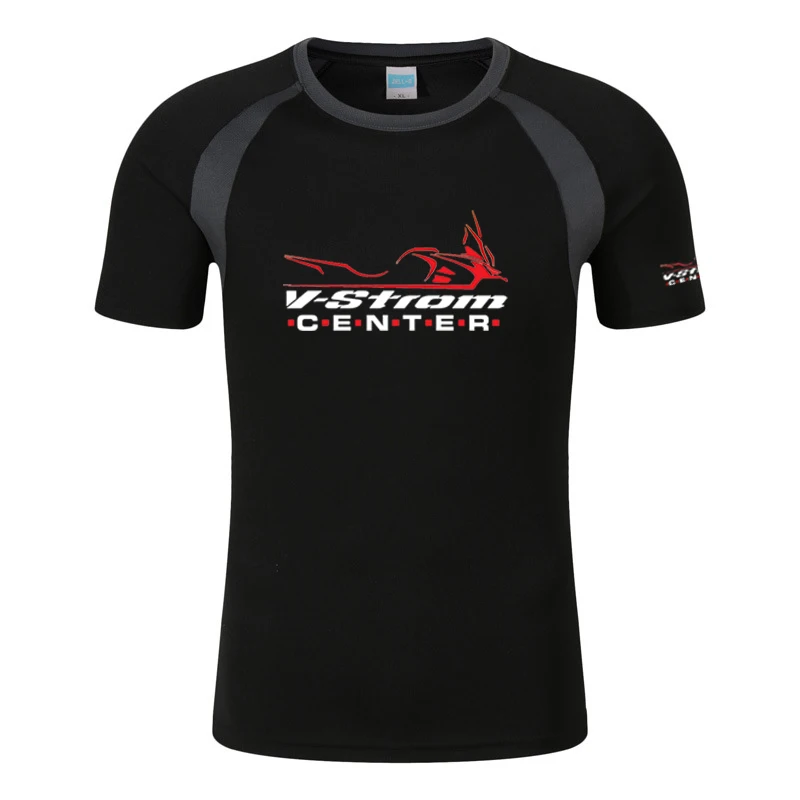V strom Dl1000 Dl650 Adventure Motorcycle 2022 Men\'s New Summer Raglan Sleeve T-shirt Short-sleeve Round Neck Cotton Casual Tops
