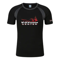 V strom Dl1000 Dl650 Adventure Motorcycle 2022 Men's New Summer Raglan Sleeve T-shirt Short-sleeve Round Neck Cotton Casual Tops