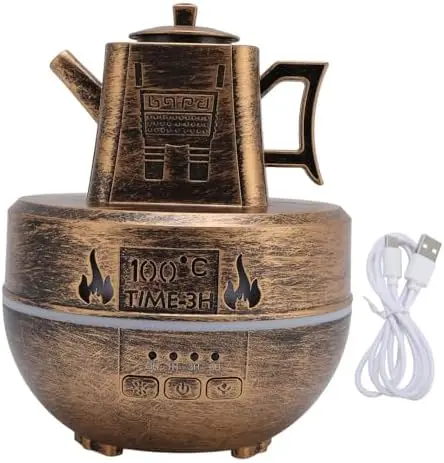 Colorful Essential Oil Diffuser,Teapot Shape Ultrasonic Diffuser with 140ml Tank for Room Office Desktop Decoration
