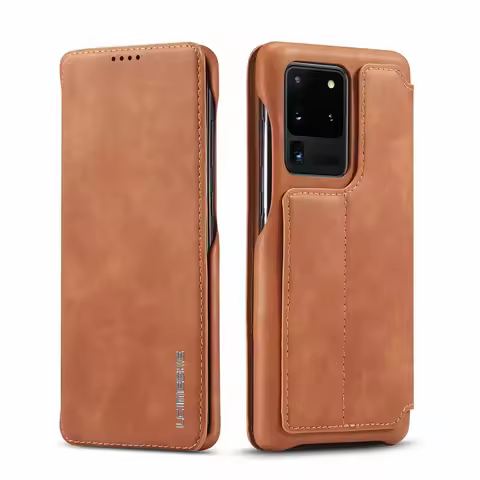 for Samsung Galaxy S25 S24 S23 A54 A53 S22 S21 FE S20 Ultra Note 20 Plus A52S A71 Case Wallet Genuine Leather Magnet Flip Cover