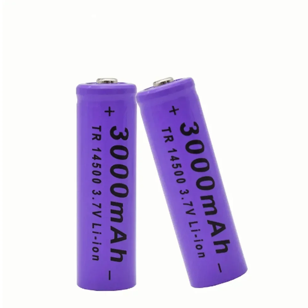 3.7V 3000mAh New 14500 lithium battery rechargeable battery flashlight battery LED flashlight toy