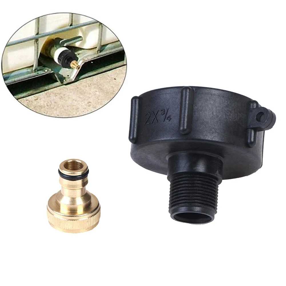 Adapter IBC Tank Connector 3/4 Threaded Connector 60mm Coarse Thread Plastic+Brass Practical Replacement High Quality