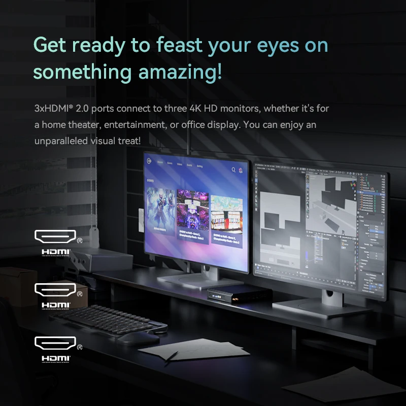 معالج Maxtang Intel Elkhart Lake J6412 بدون مروحة كمبيوتر صغير مع ذاكرة DDR4 ثنائية القناة 2LAN 1COM 6USB 3HDMI يعرض #3