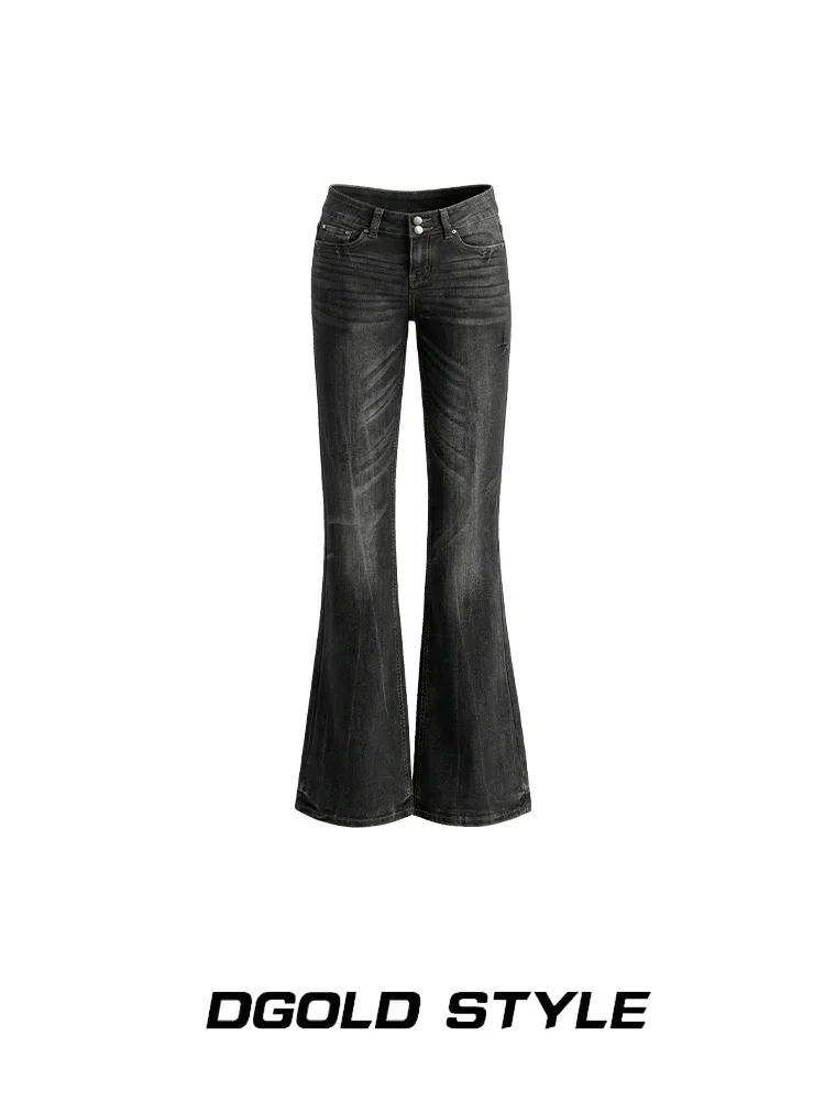 

High Waist Bell Bot Vintage Distred Denim Jeans Women's Spring Summer New Sle Slimming Wide Leg Pants Sweet Sle