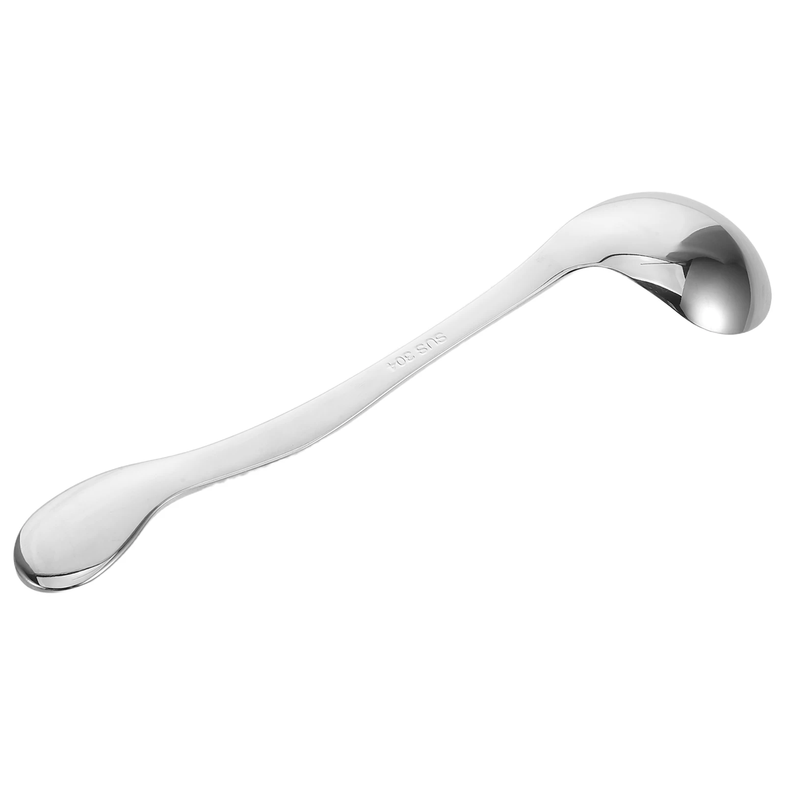 

Adaptive Handicap Spoon Deep Bowl Curved Handle For Elderly With Hand Tremor Right Hand Use Metal Feeding Utensil Kitchen