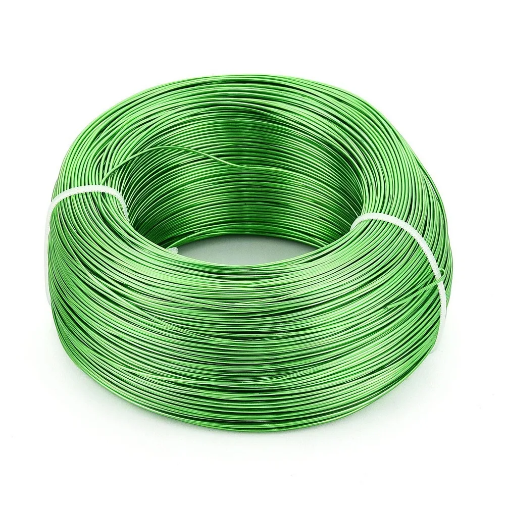 

500gs Anodized Aluminum Wire Bendable Metal Craft Wire Flexible Craft Wire for Beading Jewelry Craft Making Lime Green 18 Gauge
