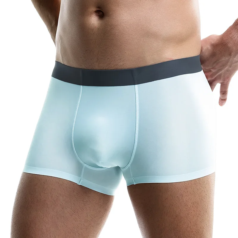 Sexy Seamless Sheer Men Elastic Underwear Sports Sexy Brief Seamless Shorts Briefs