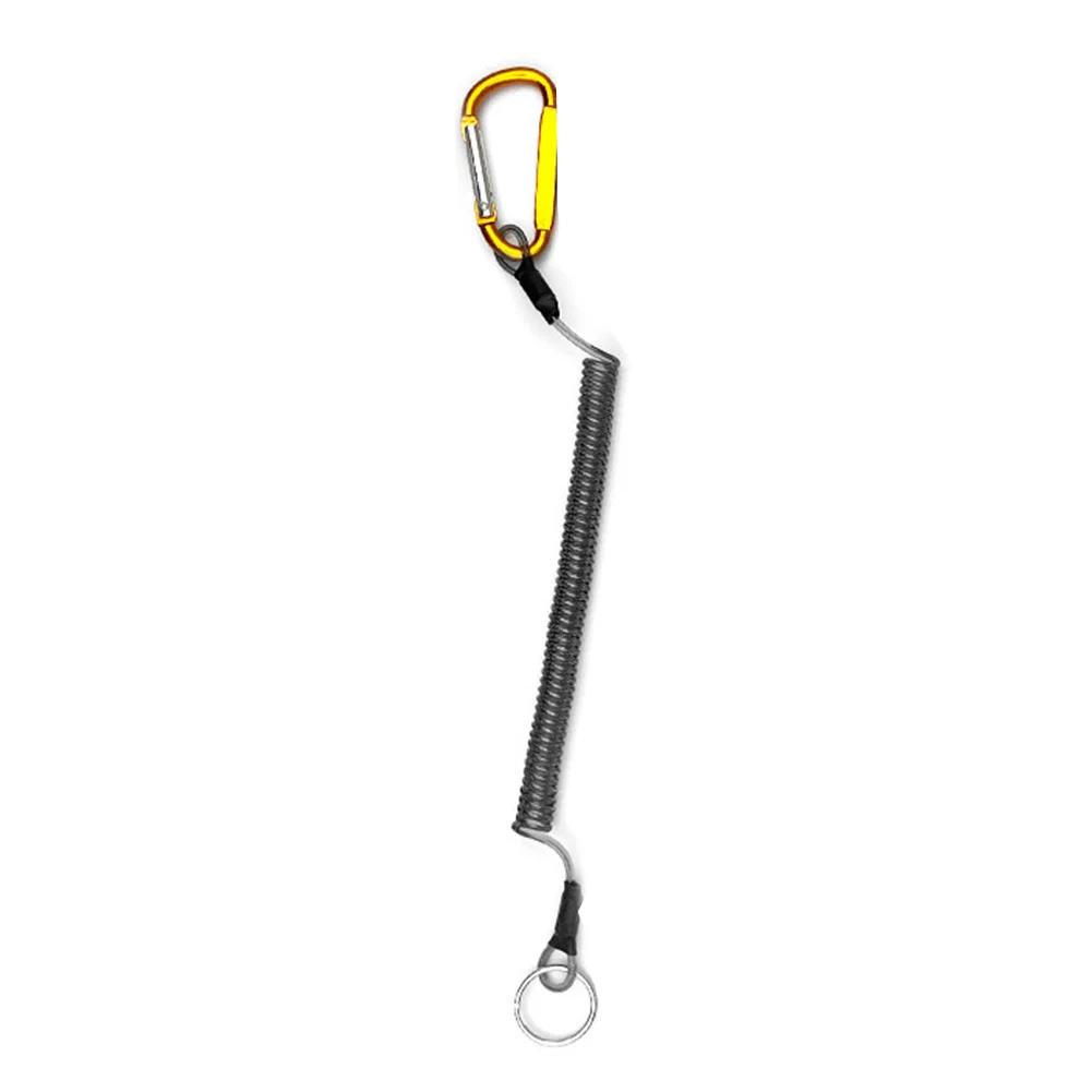 Fishing Missed Rope Anti-Lost Spiral Spring Lure Pliers Lanyard Wire Spring Rope Solid Color Wire Spring Rope Key Chain Tackle