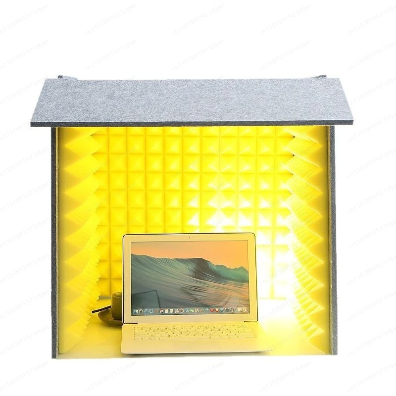 Portable Desktop Recording Booth Sound Isolation Shield for Podcast Voice Over Streaming Online Meeting Noise Reduction