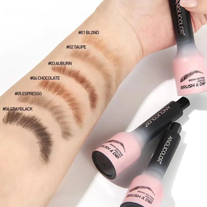 Lápiz de cejas salvaje, cepillo cuadrado en ángulo, terciopelo, crema para teñir cejas 3D, línea del cabello, antimanchas, resistente al agua, multifunción, tinte para cejas