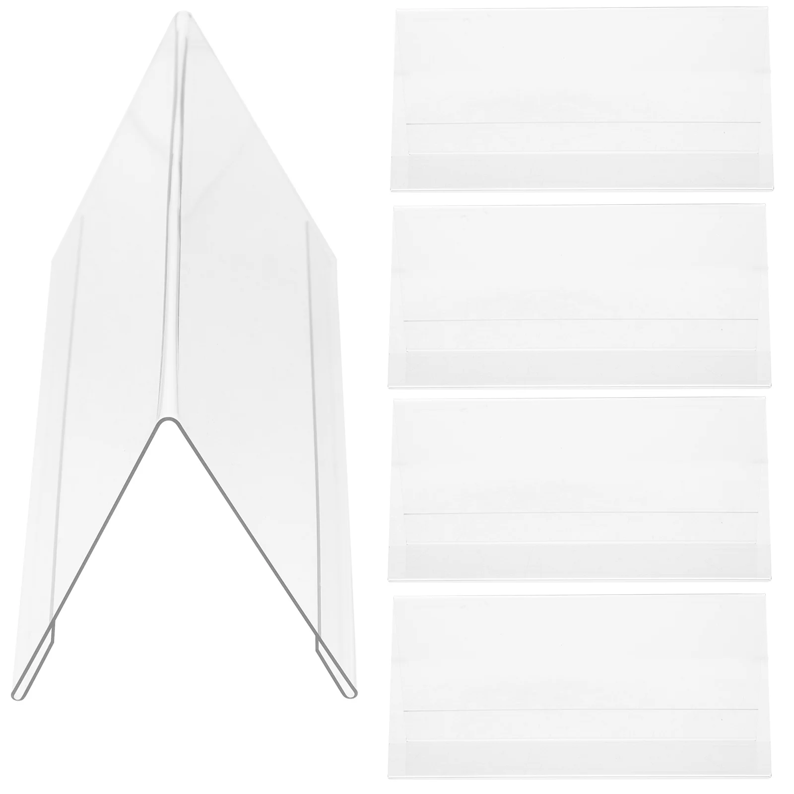 

5Pcs Meeting Table Signs Acrylic Clear Seating Stand Reusable Blank Acrylic Sign Holder for Wedding Birthday Party Display
