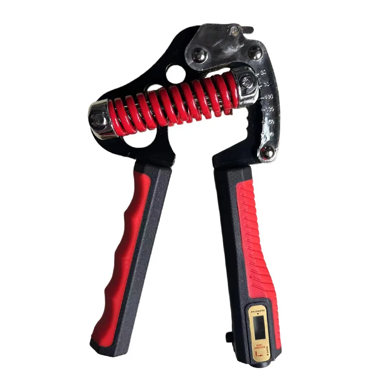 Adjustable Metal Grip 190 Kg R Type Spring Mechanical Counting Grip With Timing Grip Finger Rehabilitation Fitness Force A3384