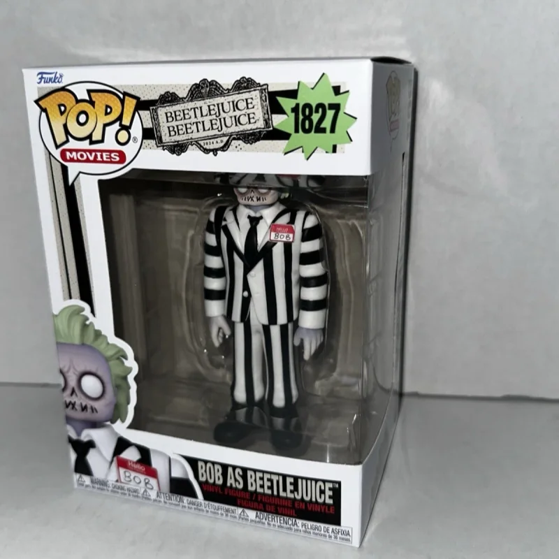 Bob As Beetlejuice Original # Figuras de Acción 1827, Muñecos Funko Pop, Estatuas Decorativas, Edición Limitada, Modelo Coleccionable, Juguete de Regalo