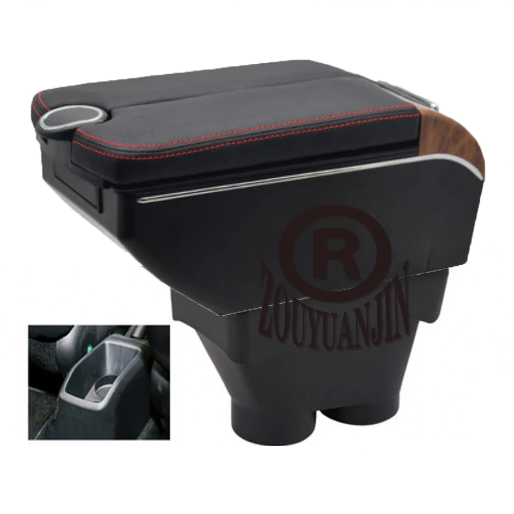 For Car 208 Center Console Armrest Box Storage Elbow Rest Arm with Phone Charging USB Interface Cup Holder