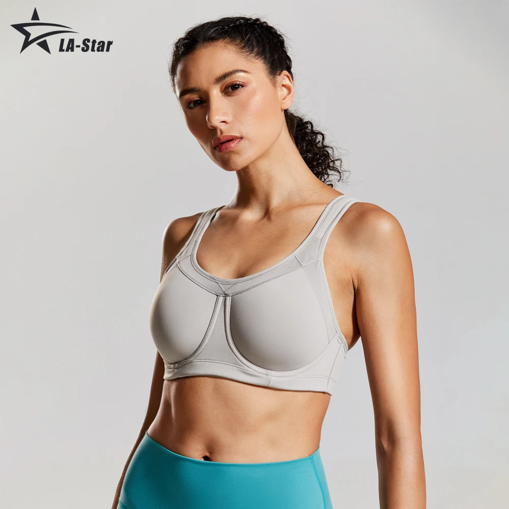 Women Gym Sports Bra  High Impact Bodycon Tank Tops Fitness Running Vests Lady Full Coverage Underwire Solid Traning Sportswear