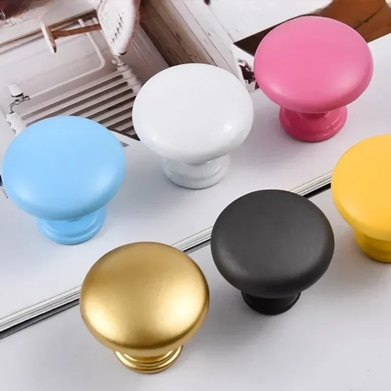Cartoon Cute Wardrobe Door Drawer Small Handle Nordic Minimalist Color Cabinet Door Handle European White Pink Blue