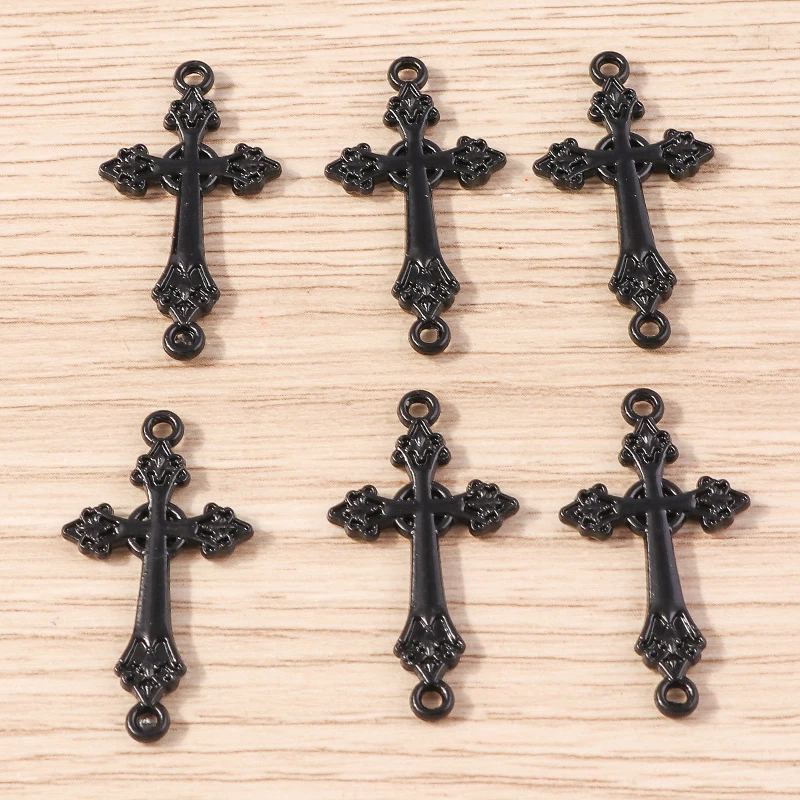 10 Stück süße Legierung Steampunk Kreuz Charms für Schmuckherstellung DIY handgemachte Tropfen Ohrringe Anhänger Halsketten Handwerk Zubehör – Detail 7