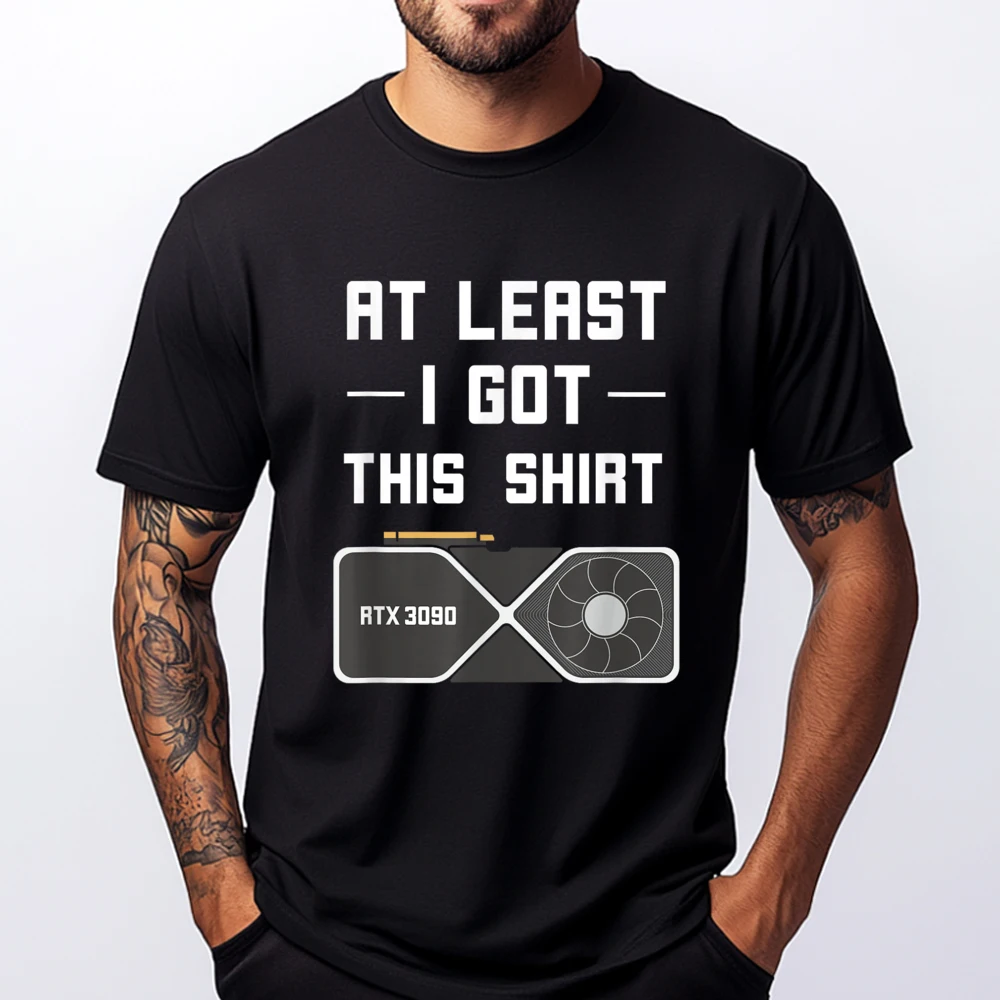 مضحك وحدة معالجة الرسومات الأجهزة الكمبيوتر Nvidia Rtx 3090 S بطاقة سوداء الجرافيك تي شيرت ملابس للرجال الكورية موضة الملابس الفاخرة #1