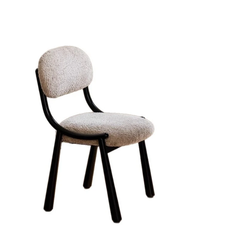 

Household Italian light luxury designer dining table and chairs French dining chairs Bauhaus casual backrest