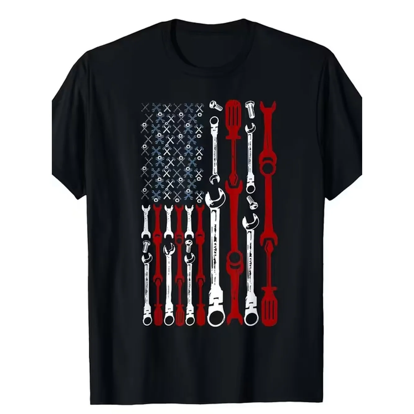 American flag mechanic shirts usa flag t shirt 80