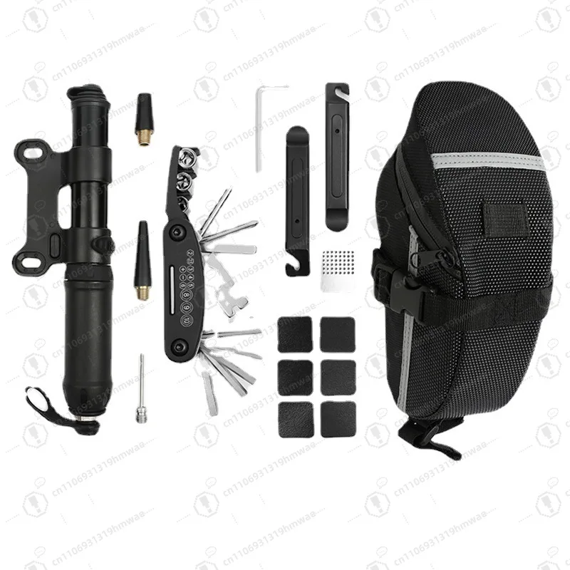 

Multi-Tool Bicycle Accessory Kit Bicycle Repair Kit Bicycle Tire Kit with Mini Pump and Saddle Bag