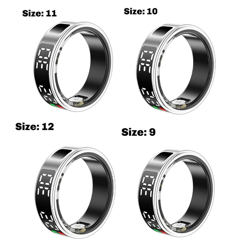 

RS08 Smart Ring Heart Rate Health Monitor 5ATM Waterproof Multi Sport Mode Blood Oxygen Tracker With Charge Compartment