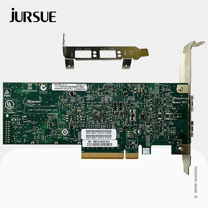 Imagem -02 - Qlogic 10gbps Ethernet Pci-e Placa de Rede-adaptador Qle8442-cu