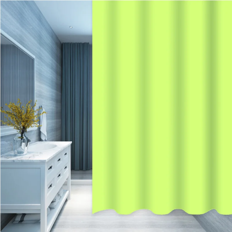 1pc Solid Color Shower Curtain PEVA Waterproof Shower Curtain Bathroom Partition Curtain Bathroom Decoration Accessories