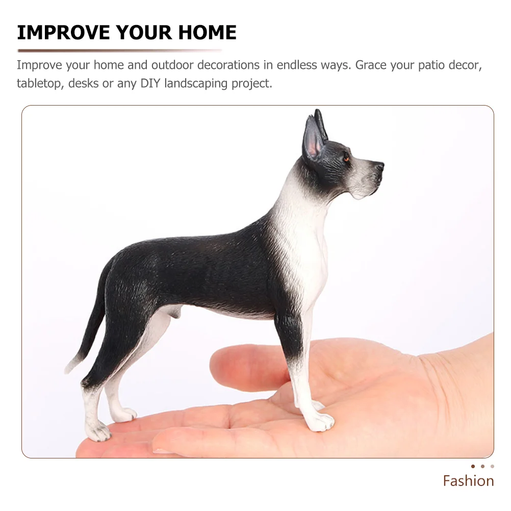 Artificial Dog Realistic Simulation Model Animal Fake Figurine Plastic Outdoor Decor