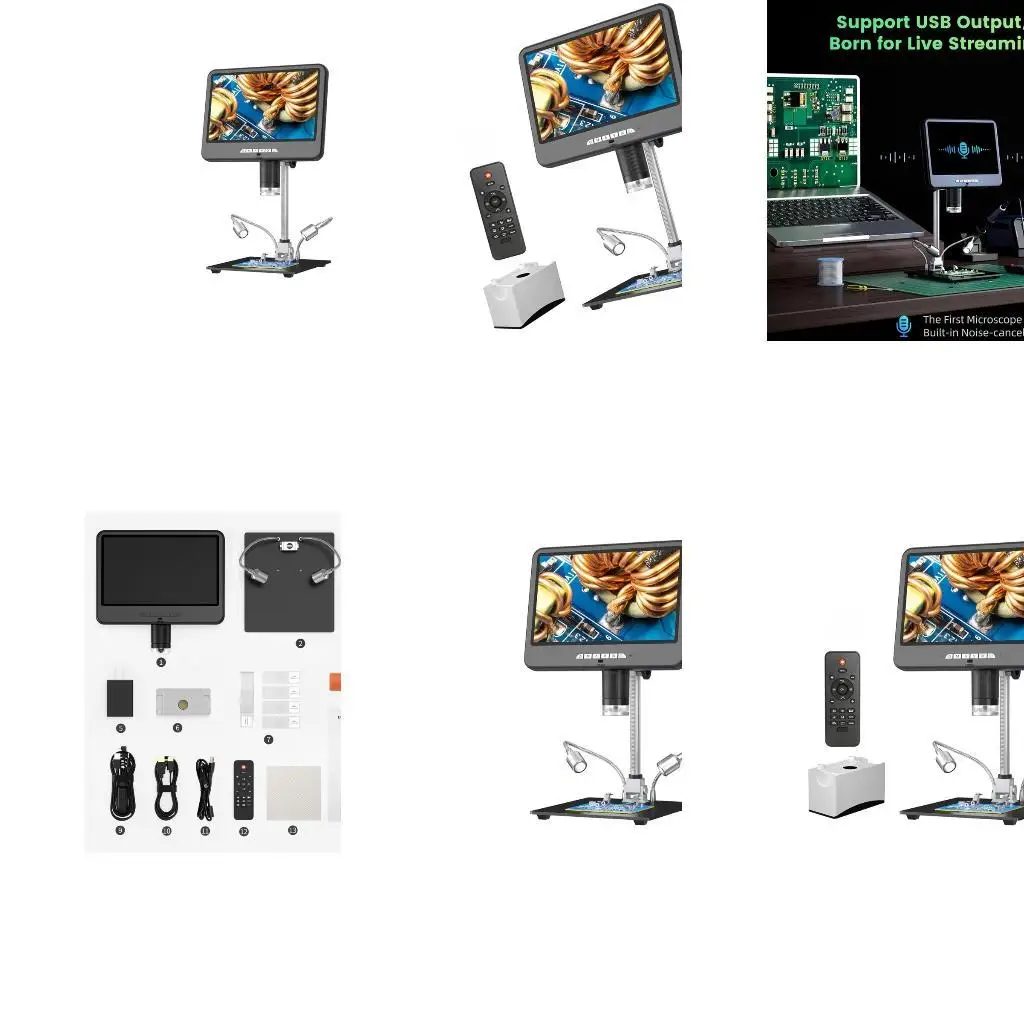 200X Magnification Digital Microscope with Adjustable Stand & Light Upgrdes D2RD