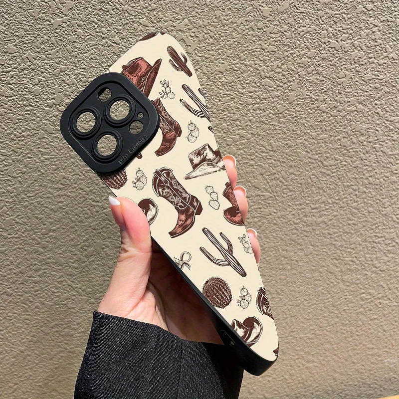 Casing Ponsel Western Denim Element untuk iPhone 17 16 15 14 13Pro Max