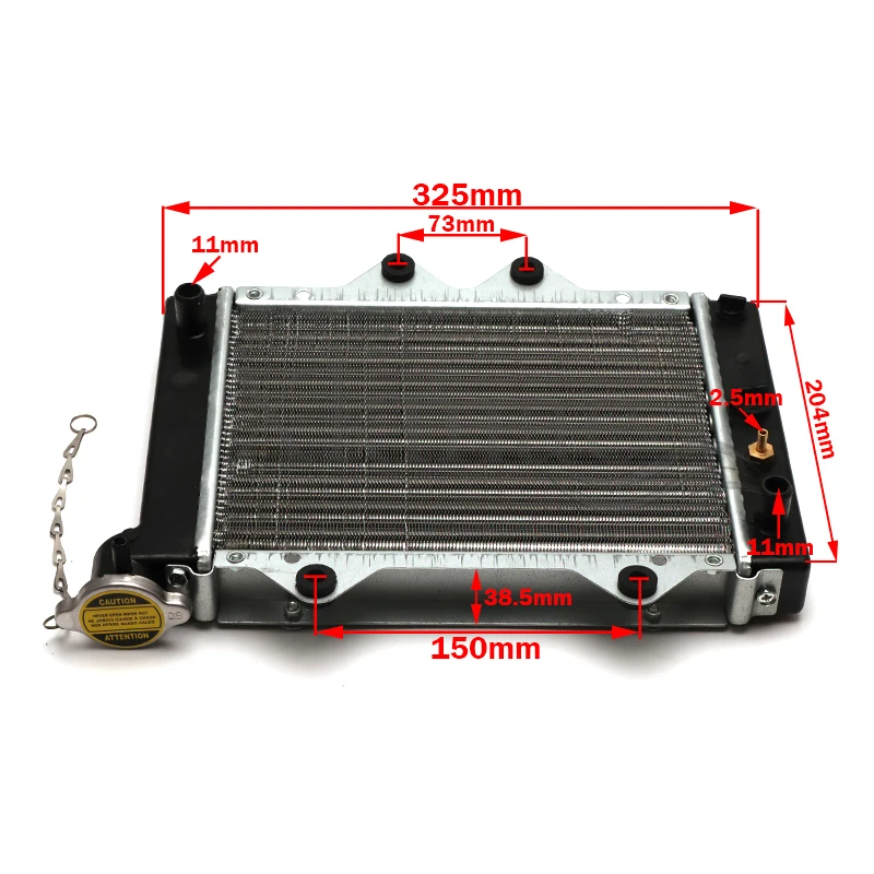 Water-cooling radiator for water tank fan of tricycle, motorcycle, automobile, mini-vehicle