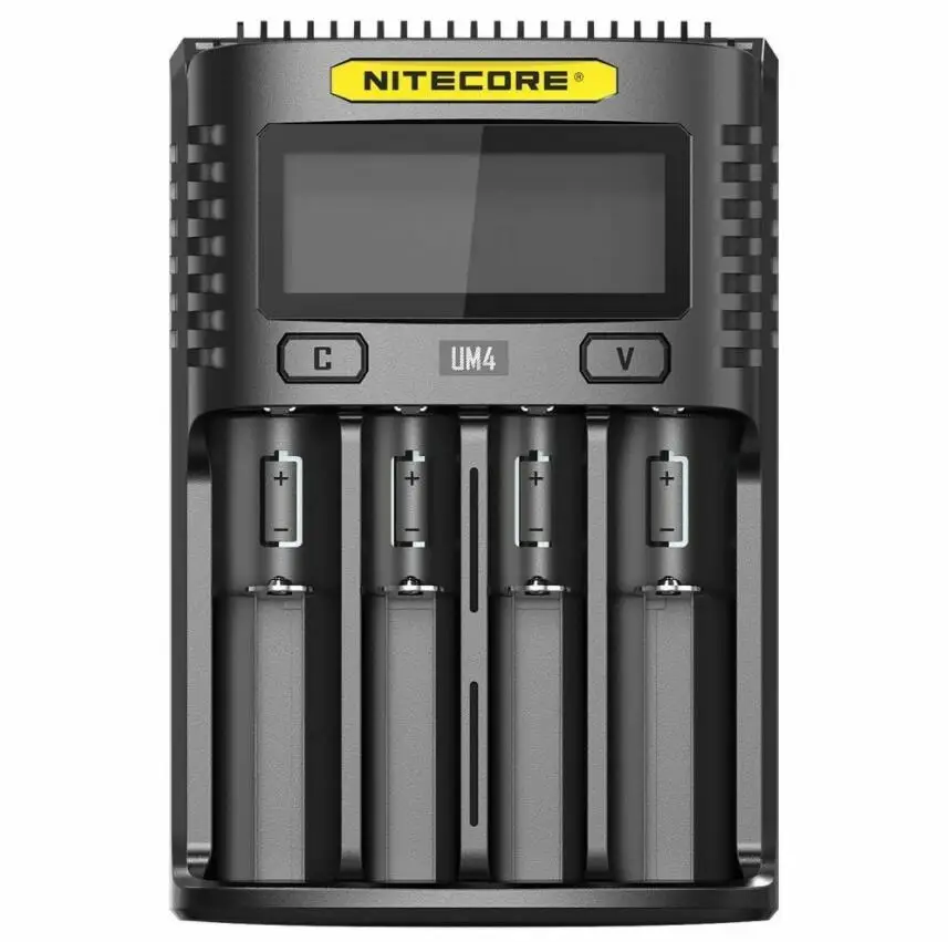 Nitecore UM4 UM2 3A Battery Charger Intelligent Circuitry USB Fast Charge For LiFePO4 li-ion AA AAA 18650 IMR 21700 26650 Ni-MH