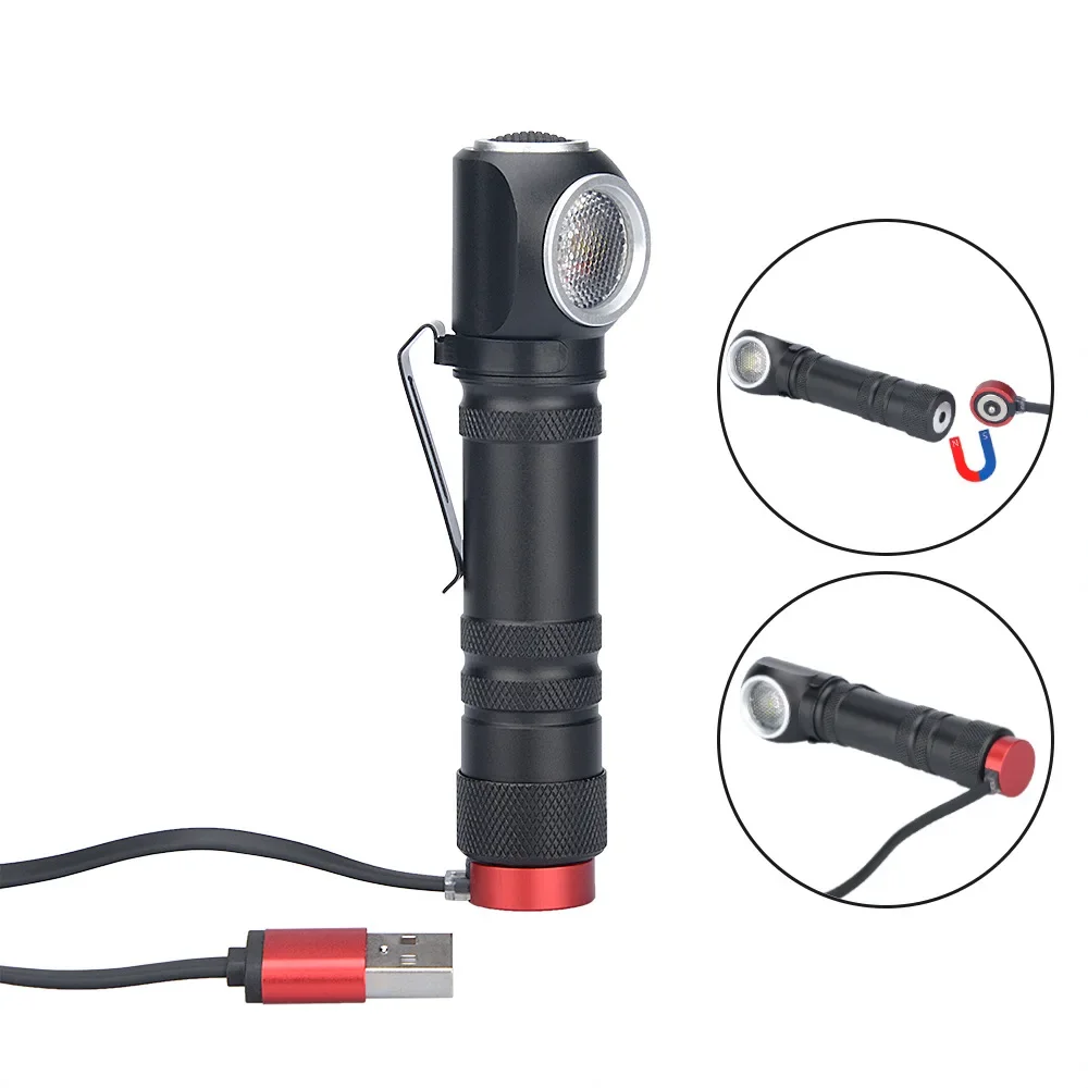 Strong Light LED Lighting Portable Multi-Function Flashlight Headlight Dual-Purpose Built-in Battery Magnetic Charging