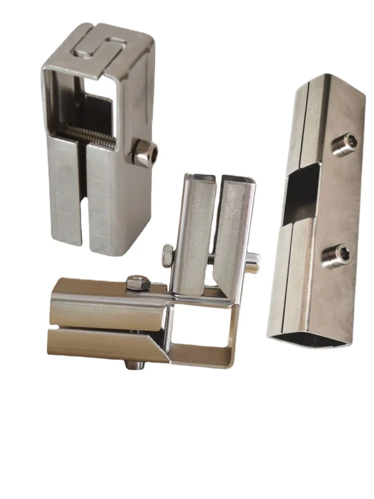 

Thickened 25mm Square Pipe Stainless Steel Joint Steel Pipe Fixture Two-way Retainer Shelf Tee Clamp Pipe Connection
