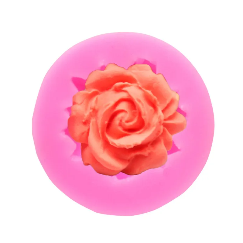 Bloom Rose Silicone Cake Mold 3D Flower Fondant Mold Cupcake Jelly Candy Chocolate Decoration Baking Tool Moulds  Resin Molds