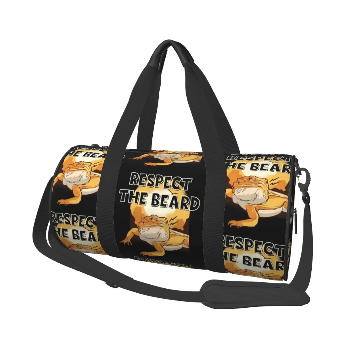 

Respect The Beard Bearded Dragons Large Duffle Gym Bag Multi-Functional Duffle Travel Bags Handbags Fitness bag