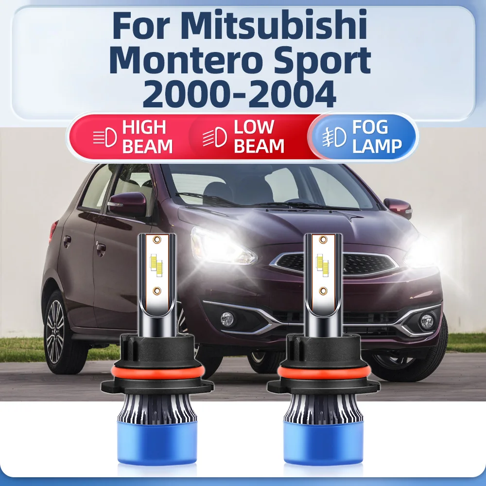 LED Headlight Bulbs 20000LM 120W Car Headlamps 12V 6000K ​Plug and Play For Mitsubishi Montero Sport 2000 2001 2002 2003 2004