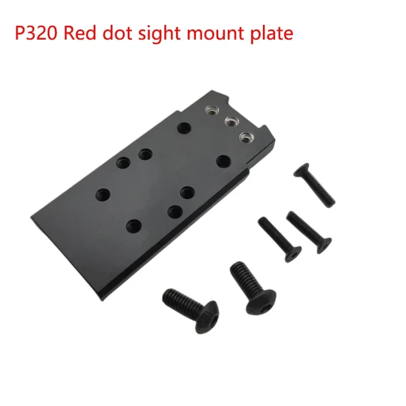 Tactical CNC Metal P320 M17 M18 Rear Sight Mount Plate Base Fit For SIG RMR SRO Universal Red Dot Sight Pistol Accessories