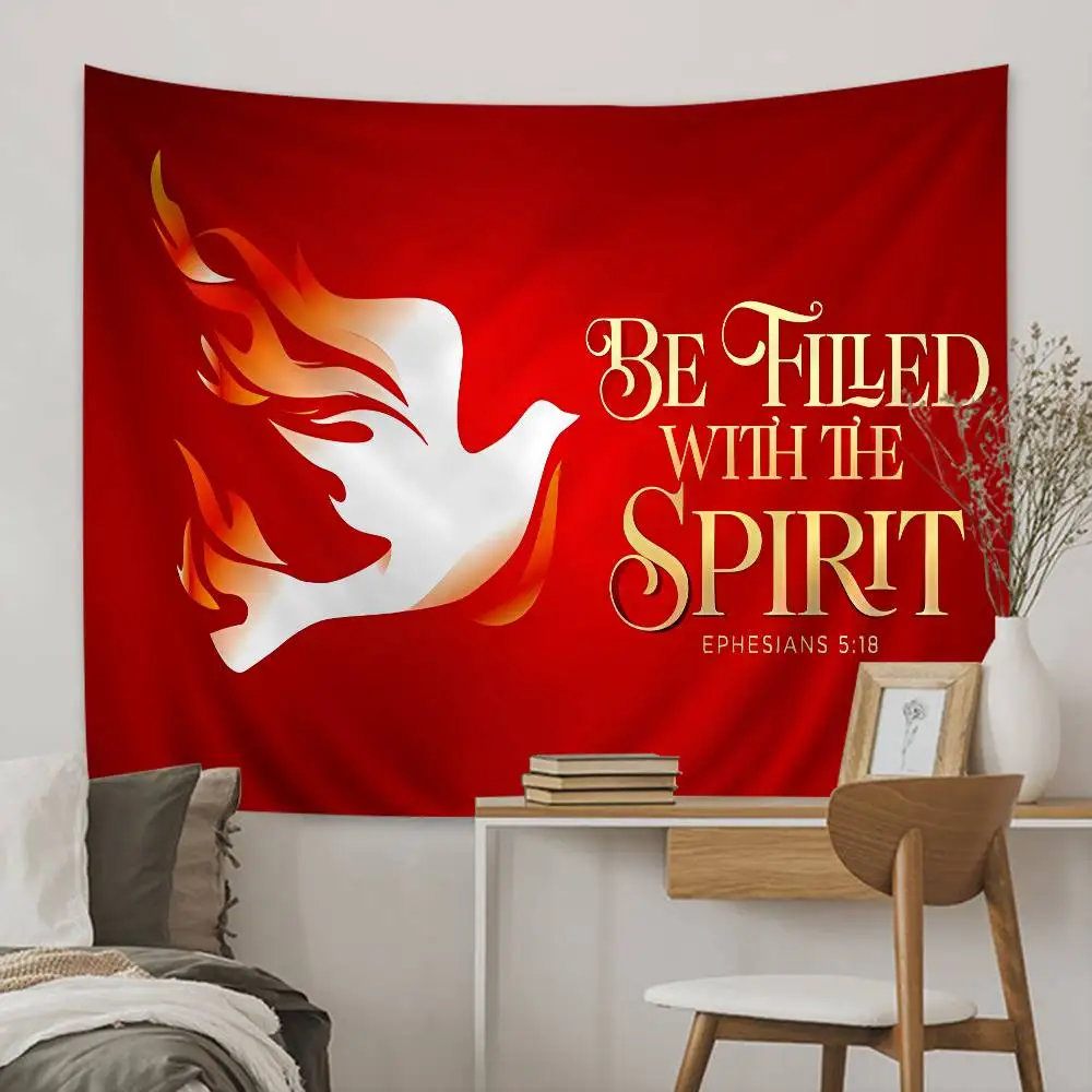 Pentecost Printed Large Wall Tapestry Art Science Fiction Room Home Decor Decor Blanket
