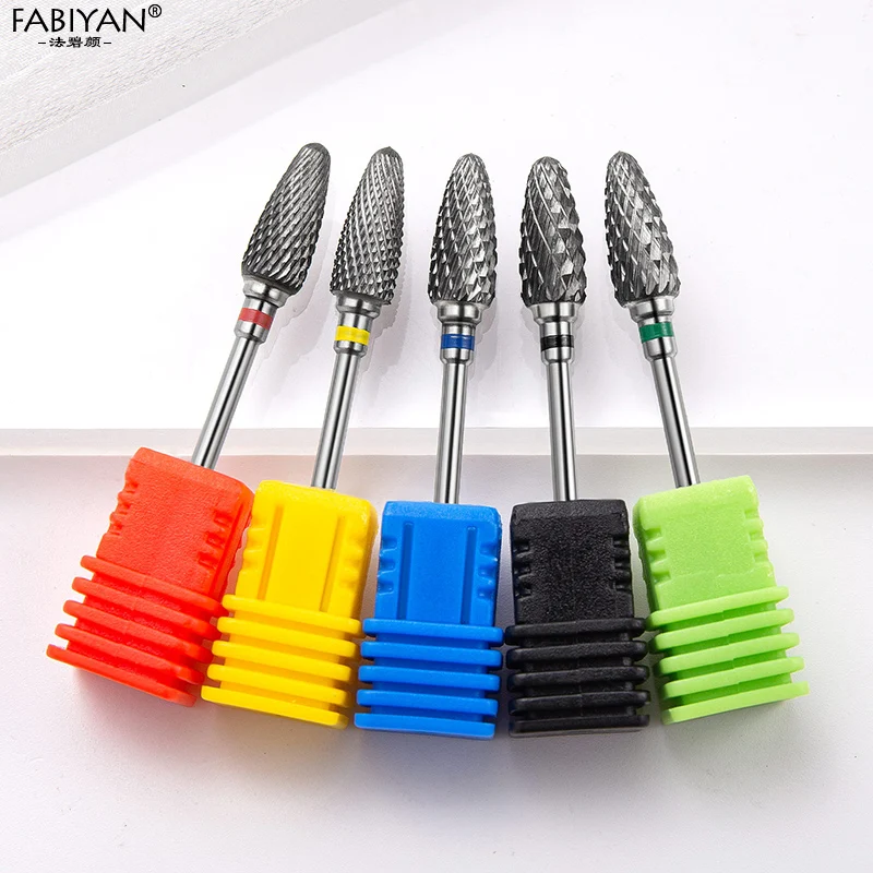 3/32” Stainless Steel Nail Drill Bits Corn Shaped Milling Cutter For Manicure Gel Polish Remover Nail Files XC/C/M/F/XF