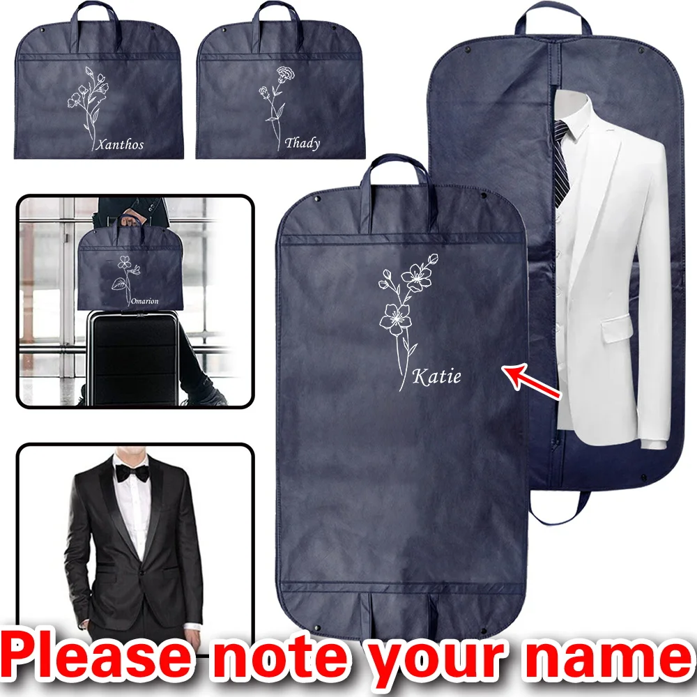 

Персонализированный пылезащитный чехол для одежды по индивидуальному заказу, чехол для хранения дорожной одежды, складной подвесной мешок для пыли