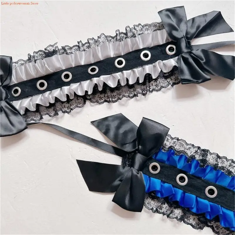 F92D Elastic Headbands With Bows Accent Soft Fabric For Sensitive Skin Daily Wear